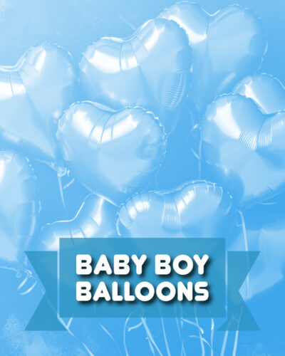 New Baby Boy Balloons: Welcome the arrival of a precious baby boy with our adorable, helium-filled Mylar balloons. The perfect addition to any baby shower or to congratulate the new parents.