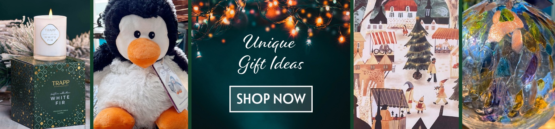 a selection of unique gift ideas for christmas